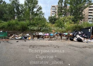 Проблема с вывозом мусора у детской площадки на Перспективной 17